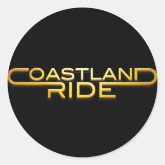 Coastland Ride - name logo ラウンドシール
