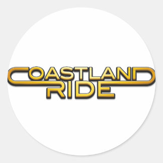 Coastland Ride - name logo ラウンドシール