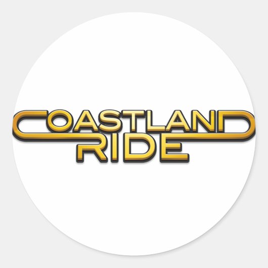 Coastland Ride - name logo ラウンドシール (正面)