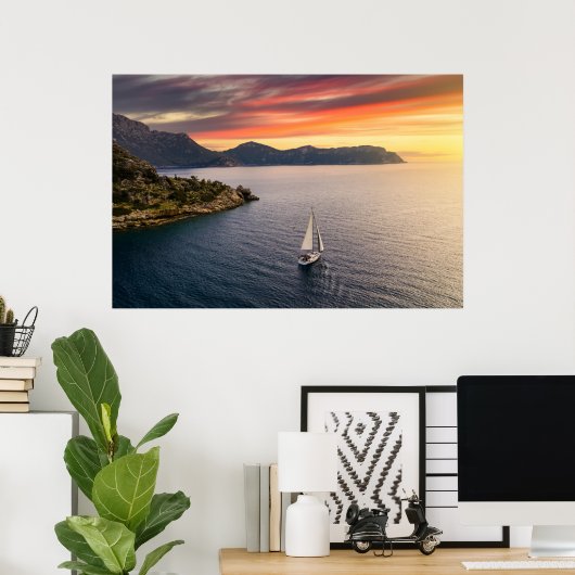 Coastline | Bodrum, Turkey ポスター (ホームオフィス)