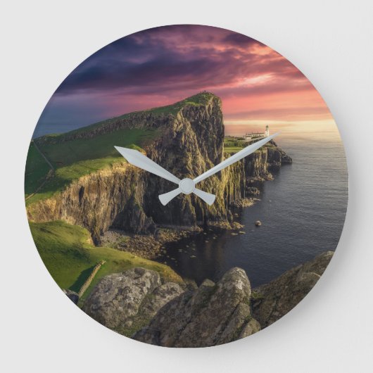 Coastline | Isle of Skye, Scotland ラージ壁時計 (正面)