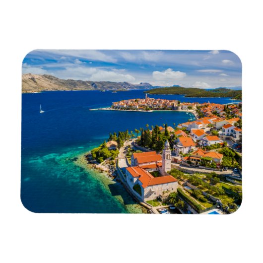 Coastline | Korcula Town, Korcula Island, Croatia マグネット (横)