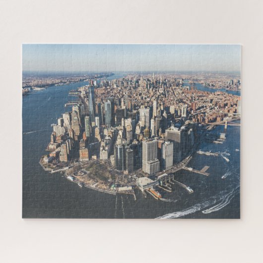 Coastline | Manhattan, New York City ジグソーパズル (横)
