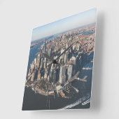 Coastline | Manhattan, New York City スクエア壁時計 (傾斜)