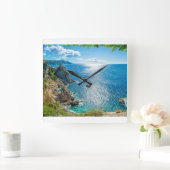 Coastline | Palaiokastritsa, Corfu, Greece スクエア壁時計 (ホーム)