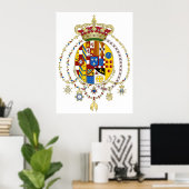 Coat  Arms Kingdom of Two Sicilies Official Italy ポスター (ホームオフィス)