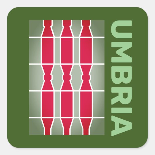 Coat of Arms/イタリア，ウンブリア国旗 スクエアシール (正面)