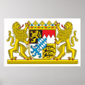 Coat of Arms of Bavaria Official Germany Symbol ポスター (正面)