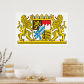 Coat of Arms of Bavaria Official Germany Symbol ポスター (キッチン)