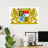 Coat of Arms of Bavaria Official Germany Symbol ポスター (ホームオフィス)