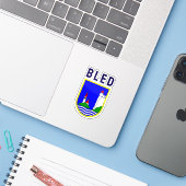 Coat of arms of Bled, Slovenia シール (ノートパソコンとiPhone)