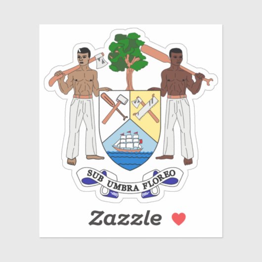 Coat of arms of British Honduras-Belize, 1967-1981 シール (シート)