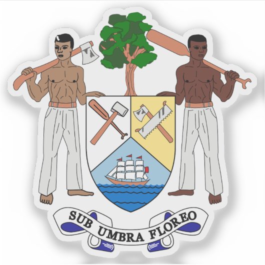 Coat of arms of British Honduras-Belize, 1967-1981 シール (正面)