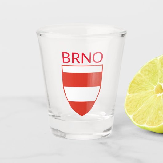 Coat of Arms of Brno - CZECHIA ショットグラス (正面)