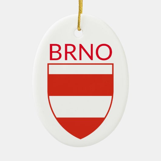 Coat of Arms of Brno - CZECHIA セラミックオーナメント (正面)