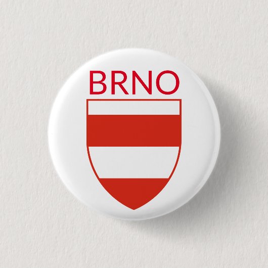 Coat of Arms of Brno - CZECHIA 缶バッジ (正面)