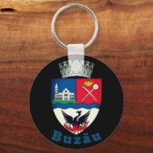 Coat of Arms of Buzau，ルーマニアKeychain キーホルダー (正面)