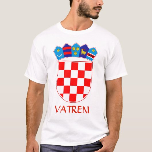Coat of Arms of Croatia Vatreni T-Shirt Tシャツ (正面)