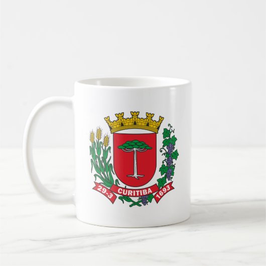 Coat of Arms of Curitiba，ブラジル・コーヒー・マグ コーヒーマグカップ (左)