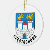 Coat of Arms of Częstochowa, Poland セラミックオーナメント (左)