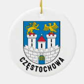 Coat of Arms of Częstochowa, Poland セラミックオーナメント (裏面)