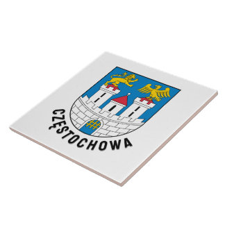 Coat of Arms of Częstochowa, Poland タイル
