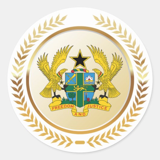 Coat of Arms of Ghana ラウンドシール (正面)