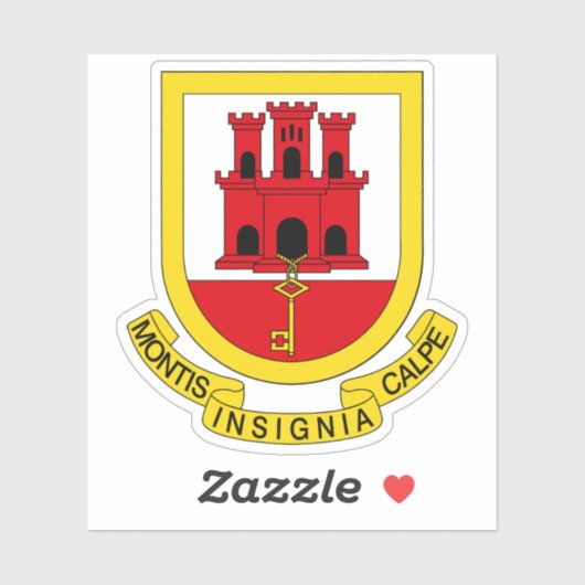 Coat of arms of Gibraltar, British Overseas シール (シート)