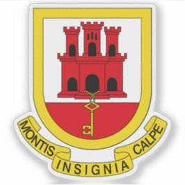 Coat of arms of Gibraltar, British Overseas シール