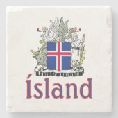 Coat of Arms of Iceland ストーンコースター (正面)