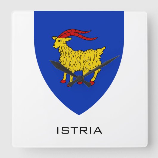 Coat of Arms of Istria Adriatic Legacy スクエア壁時計 (正面)