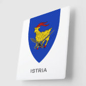 Coat of Arms of Istria Adriatic Legacy スクエア壁時計 (傾斜)
