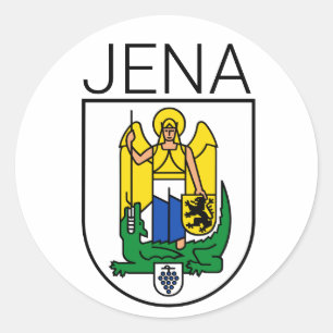 Coat of Arms of Jena – チューリンゲン,ドイツクラシック ラウンドシール