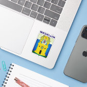 Coat of Arms of Medeline, Colombia Squareステッカー シール (ノートパソコンとiPhone)