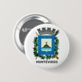 Coat of Arms of Montevideo, Uruguay 缶バッジ (正面&裏面)