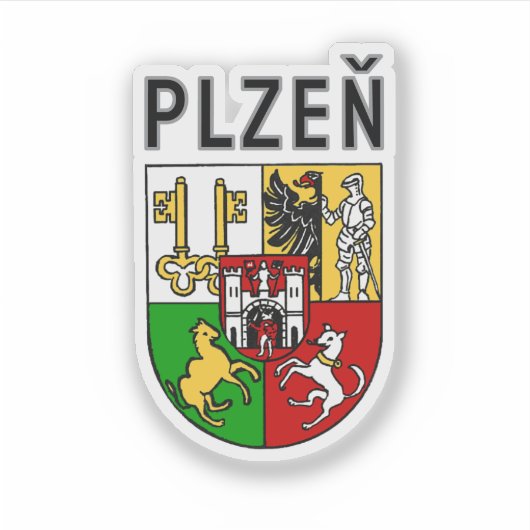 Coat of Arms of Plzeň, Czech Republic シール (正面)