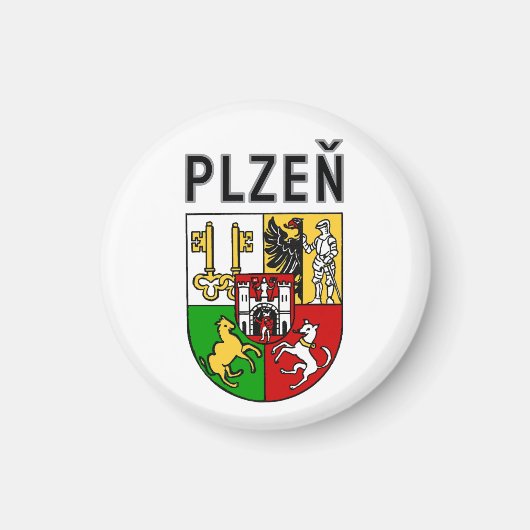Coat of Arms of Plzeň, Czech Republic マグネット (正面)