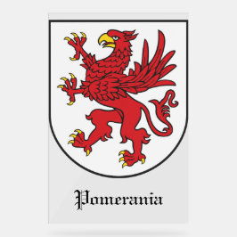 Coat of Arms of Pomerania Majestic Griffin Art アクリルサイン