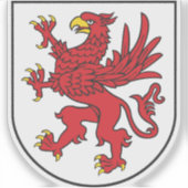 Coat of Arms of Pomerania Majestic Griffin Art シール (正面)