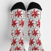 Coat of Arms of Pomerania Majestic Griffin Art ソックス (上部)