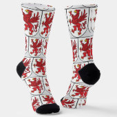Coat of Arms of Pomerania Majestic Griffin Art ソックス (傾斜あり)