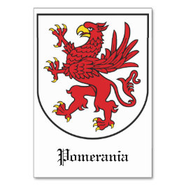 Coat of Arms of Pomerania Majestic Griffin Art テーブルナンバー