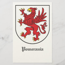 Coat of Arms of Pomerania Majestic Griffin Art 便箋