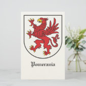 Coat of Arms of Pomerania Majestic Griffin Art 便箋 (スタンド正面)