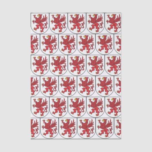 Coat of Arms of Pomerania Majestic Griffin Art 薄葉紙 (正面)