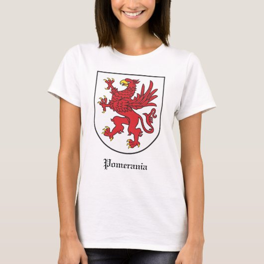 Coat of Arms of Pomerania Majestic Griffin Art Tシャツ (正面)