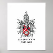 Coat of Arms of Pope Benedict XVI Print ポスター (正面)