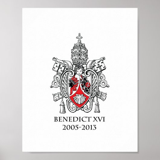 Coat of Arms of Pope Benedict XVI Print ポスター (正面)