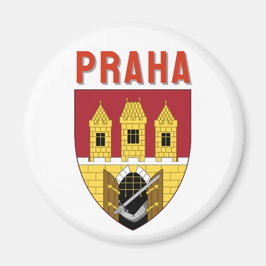 Coat of arms of Prague, Czech Republic マグネット (正面)