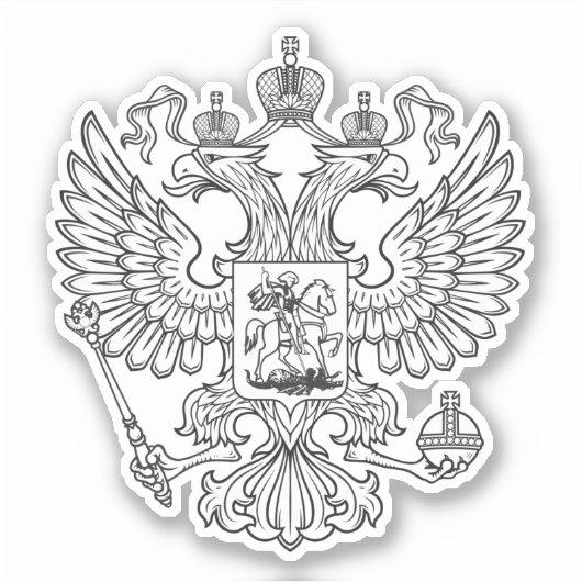 Coat of Arms of Russia – ホワイトバージョン シール (正面)